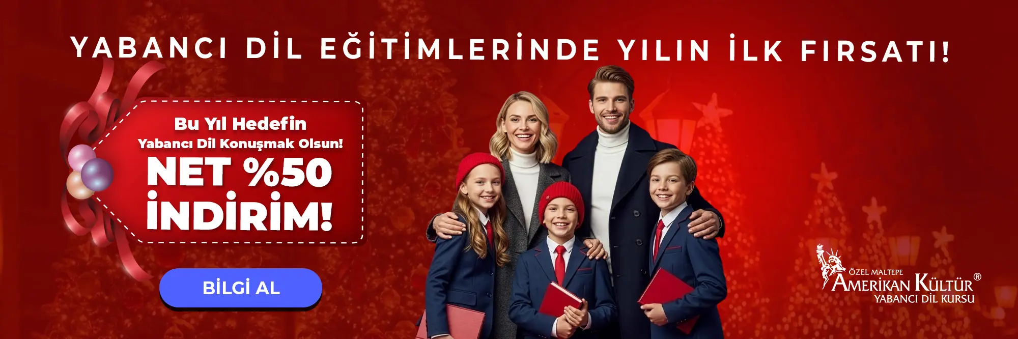 Yabancı Dil Eğitimlerinde Yılın İlk Fırsatı! Net %50 İndirim!