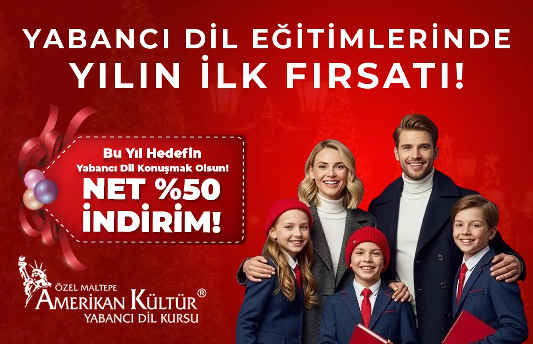 Yabancı Dil Eğitimlerinde Yılın İlk Fırsatı! Net %50 İndirim!